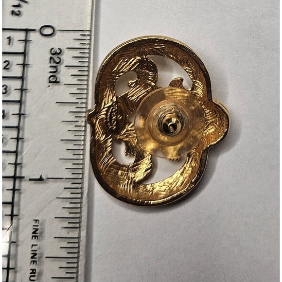 Vintage Givenchy Gold Tone Stud Earrings - Picture 4 of 4